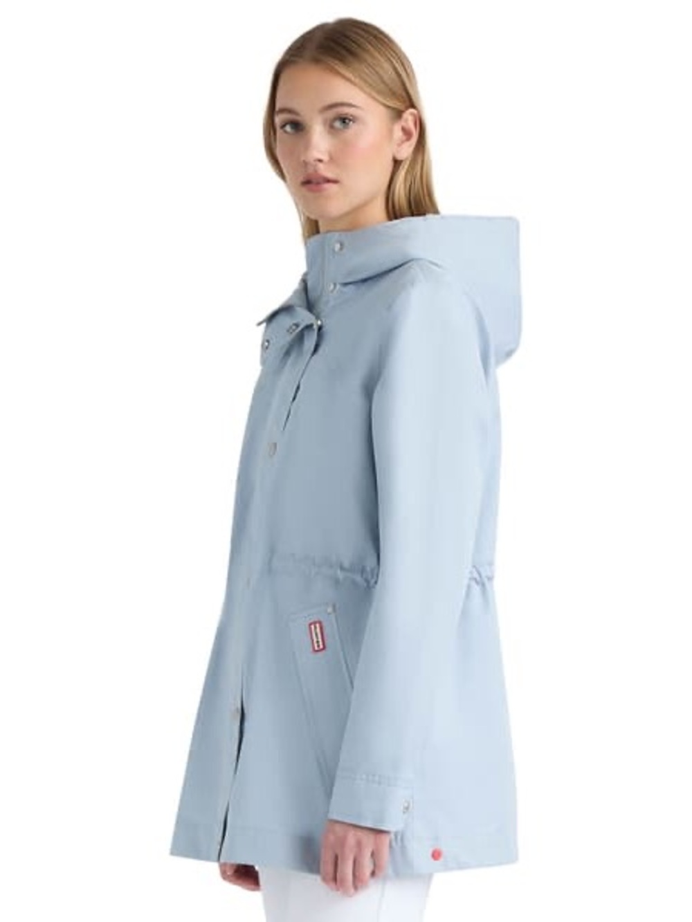 Hunter Light Blue Adela Hooded Rain Coat